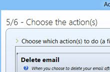 Delete emails on server