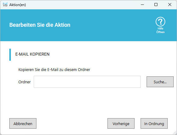 E-Mail vom Posteingang in einen anderen Ordner verschieben