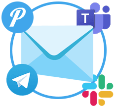 Action pour envoyer vos emails dans Teams, Slack, Telegram