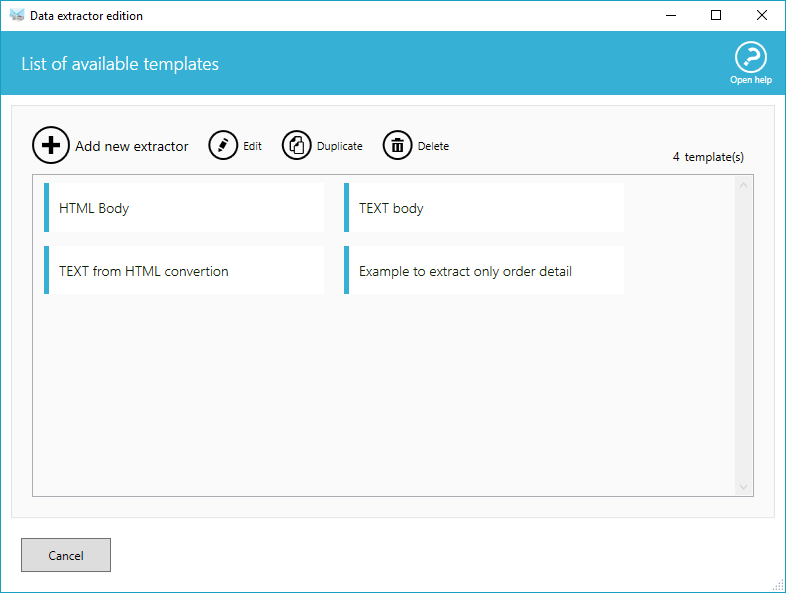 email data extractor editor