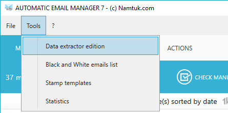 email data extractor editor