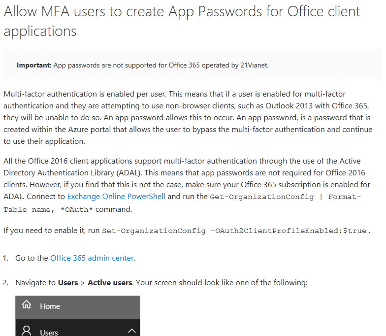 Office365 dual auth website