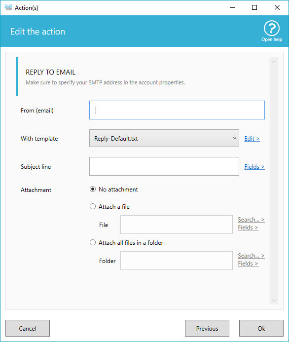reply email options