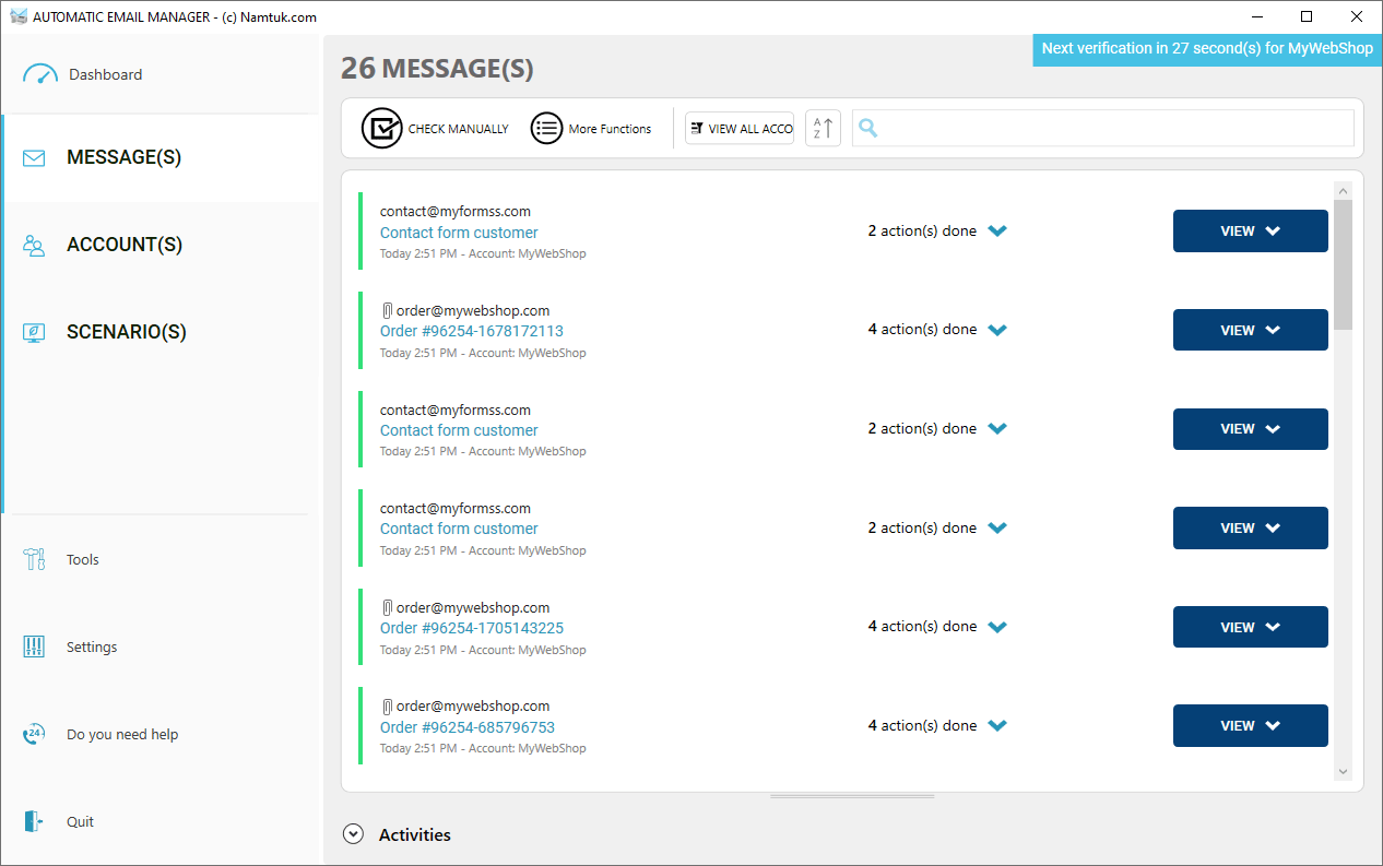 Windows 8 Automatic Email Manager 9.08 full Windows 8 Automatic Email Manager full