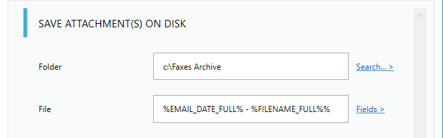 Backup fax copy automatically