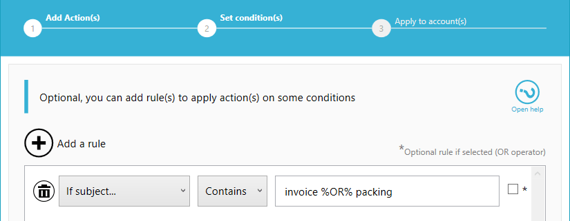 Settings for antispam