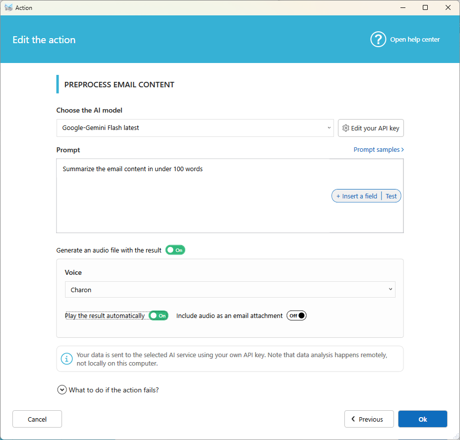 Optionnaly apply AI features
