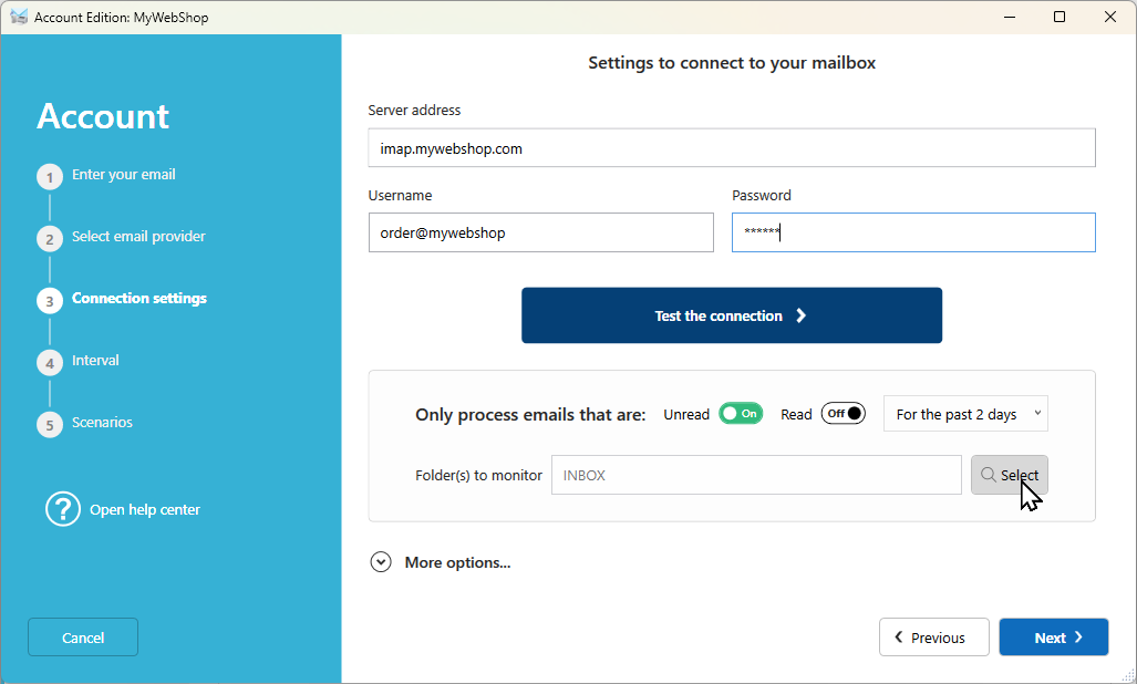 Select multiple folders to monitor